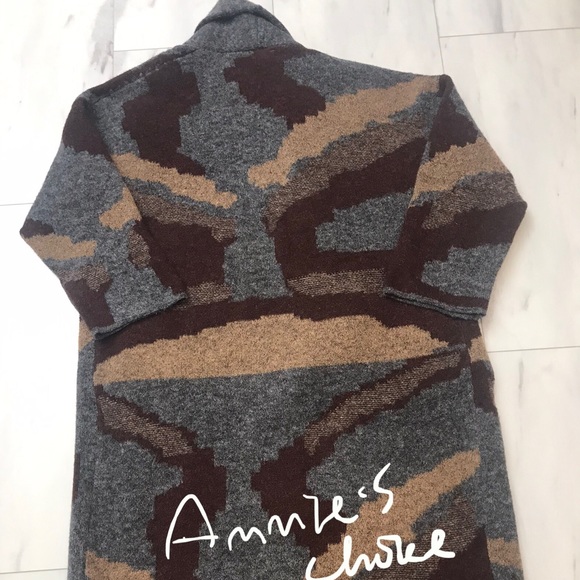 ZARA Oversized Jacquard Long Knit Coat(Multicolor, US S, M, L/EUR S, M, L) - Picture 11 of 11